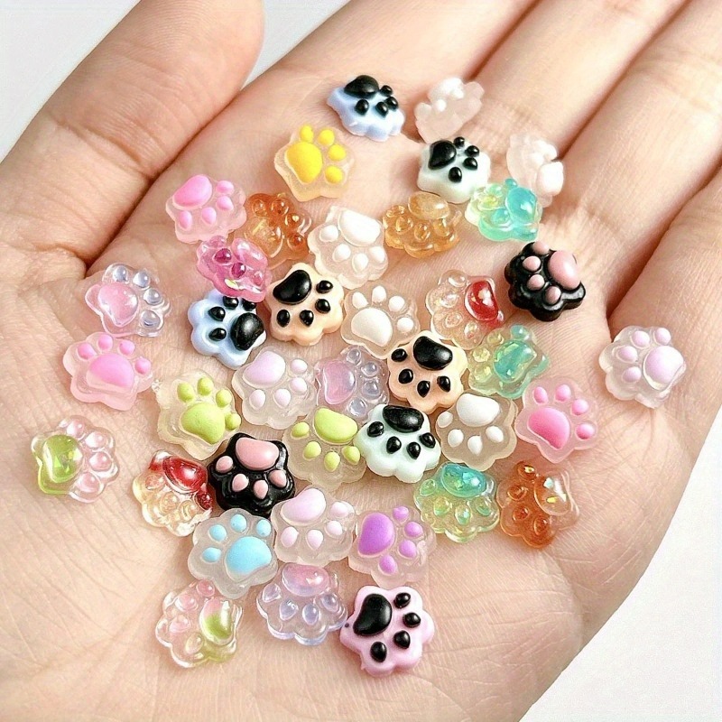 Resin Crafts Diy - 100 pieces luminous resin cat's paw