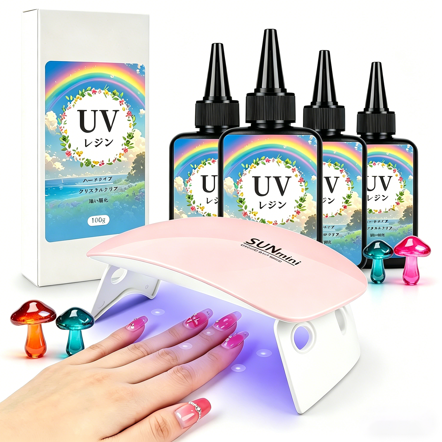 Epoxy Uv Resin Kit - UV Resin,Crystal Clear,Hard UV Curing epoxy