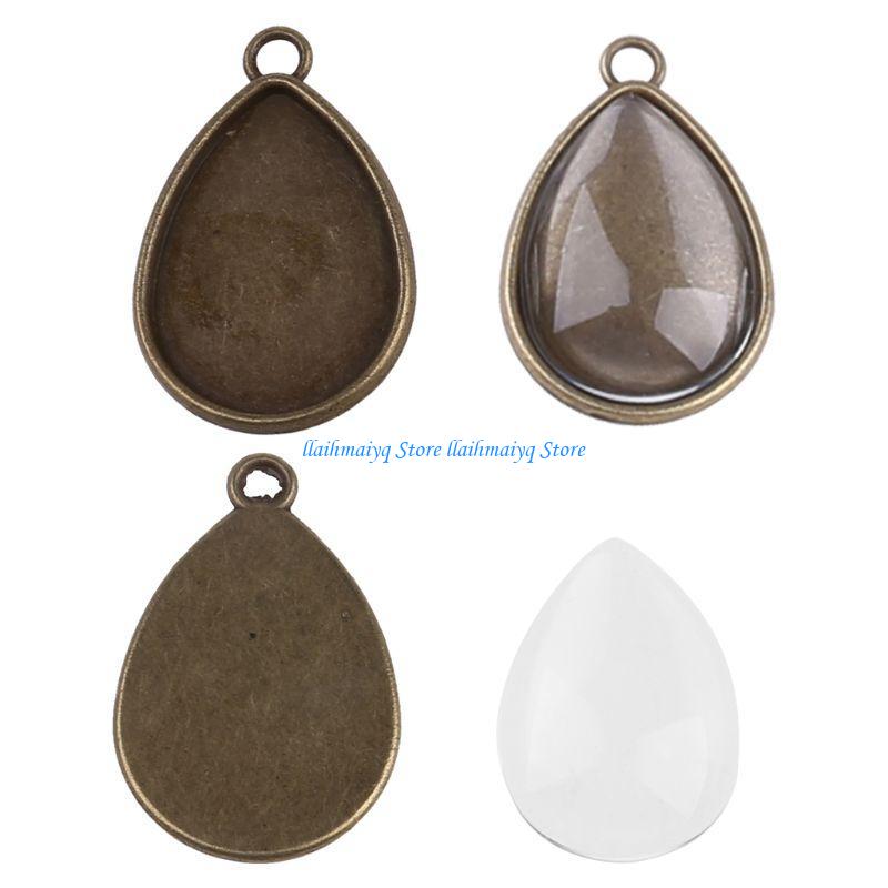 Bezels Set Pendant - 573B 60Pcs Round Pendant Blank Trays