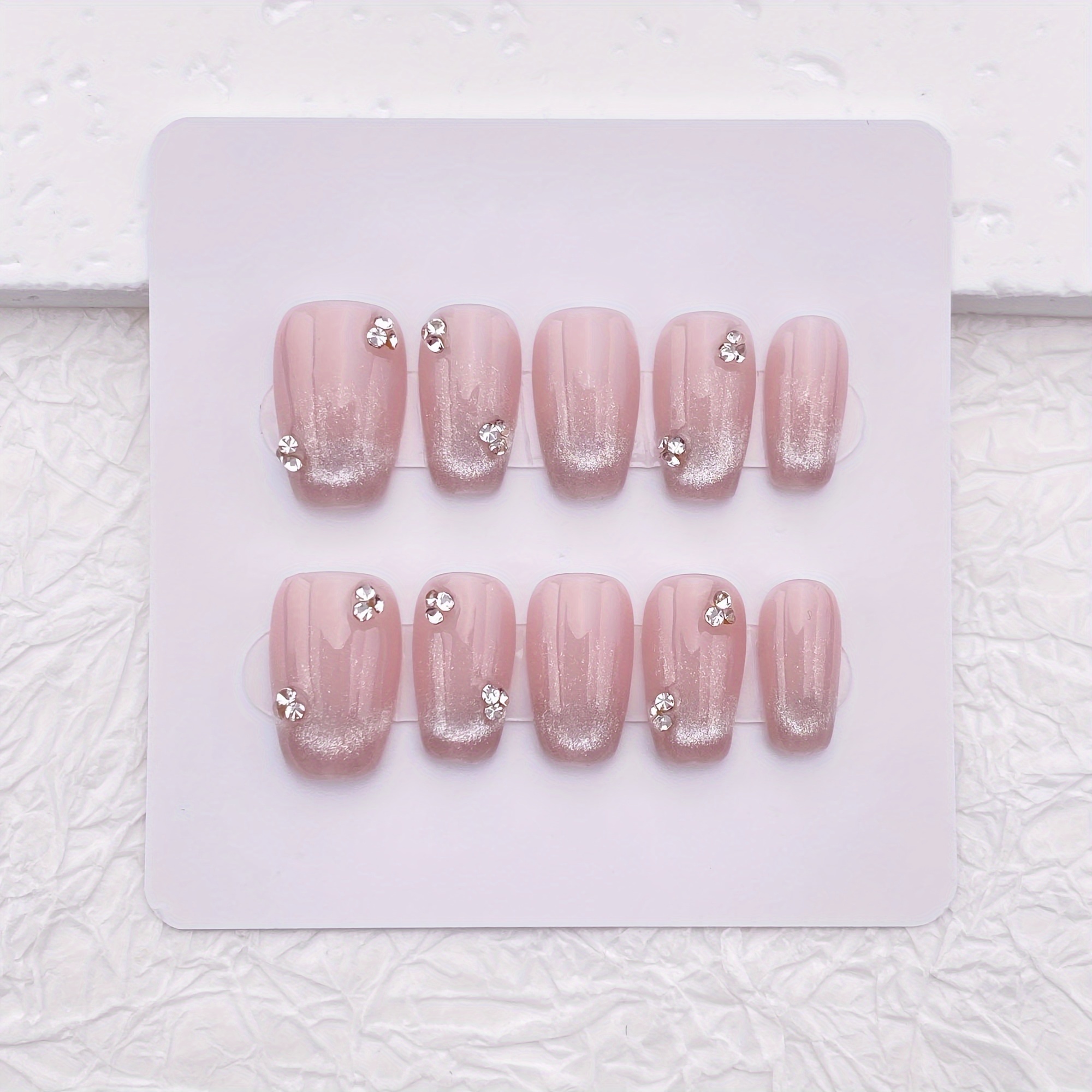Resin Craft Material - 10pcs Handmade Press On Nails,Cat Eye