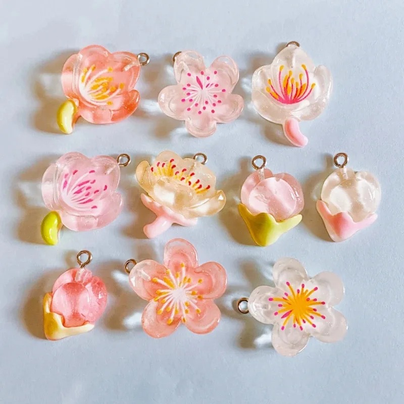 Flower Preservation Resin - 10pcs Transparent Flower Resin Charms For