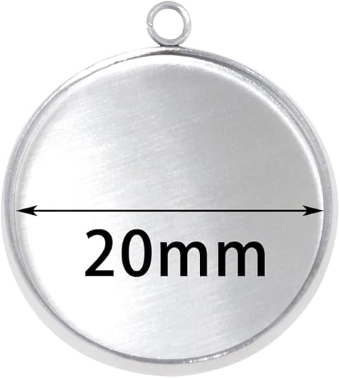 20 Pieces Stainless Steel Roun - Resin Crafts Diy avaliação e preço