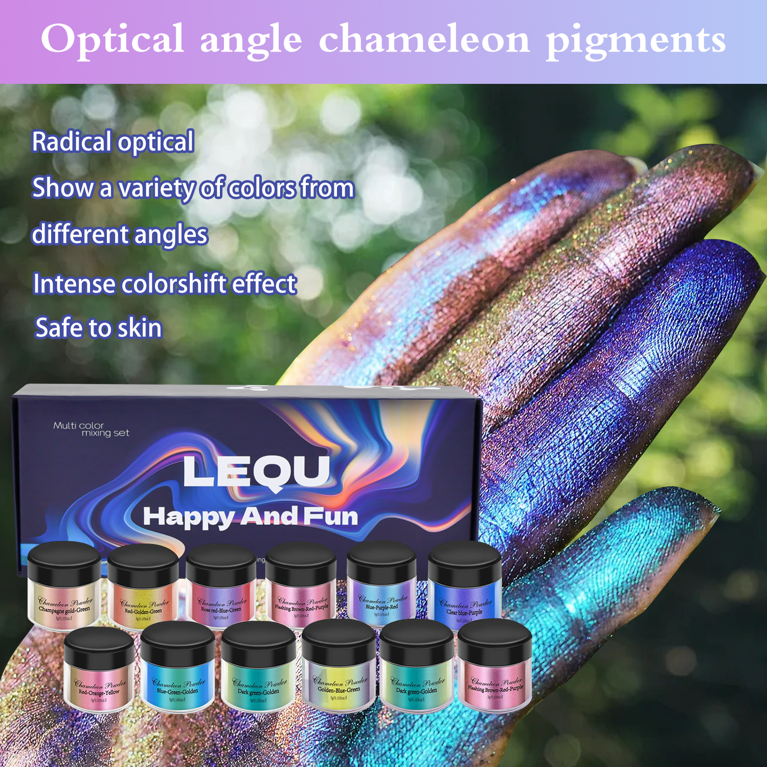 1 Set Chameleon Powder Nail Ch - Resin Glitter Pack avaliação e preço
