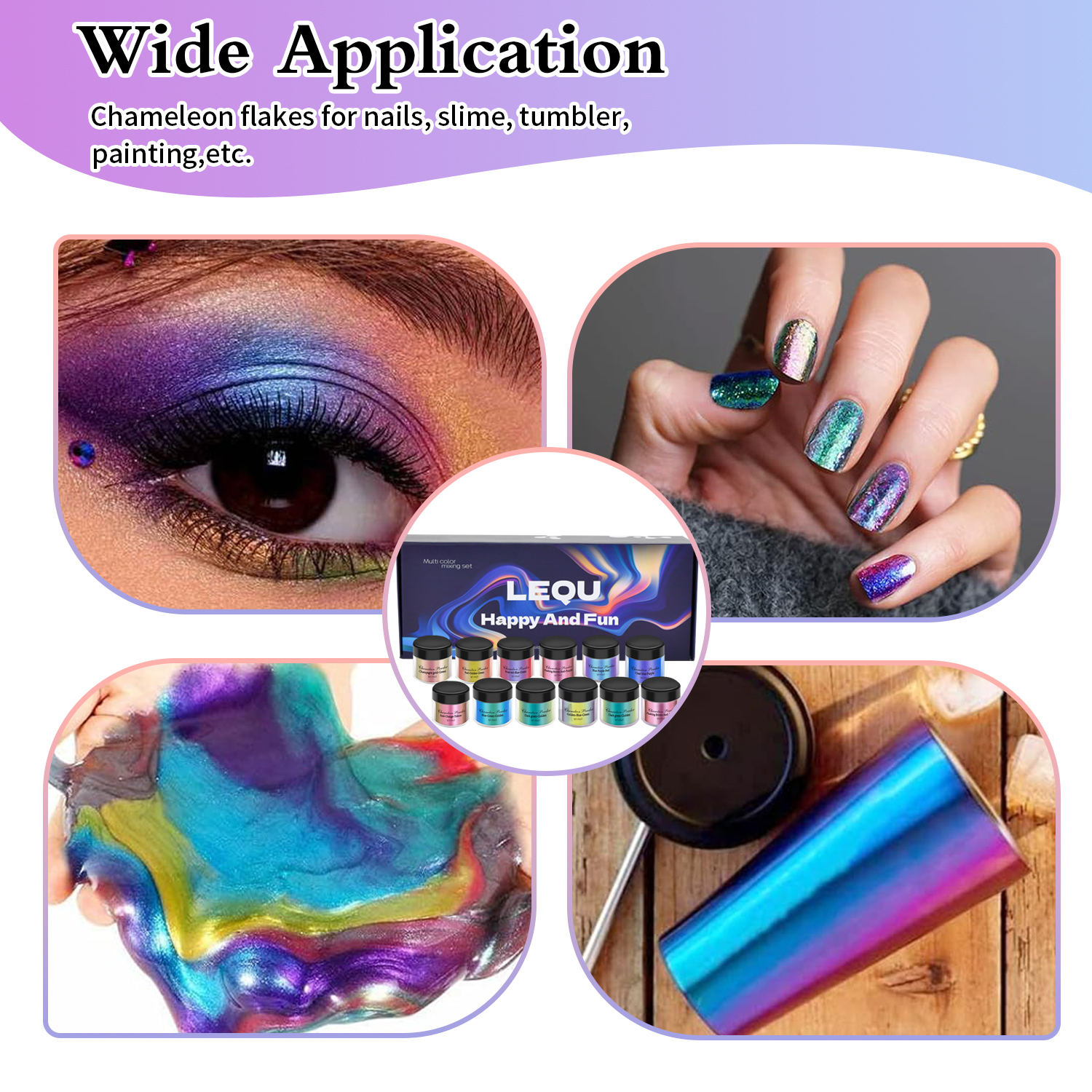 1 Set Chameleon Powder Nail Ch - Resin Glitter Pack avaliação e preço