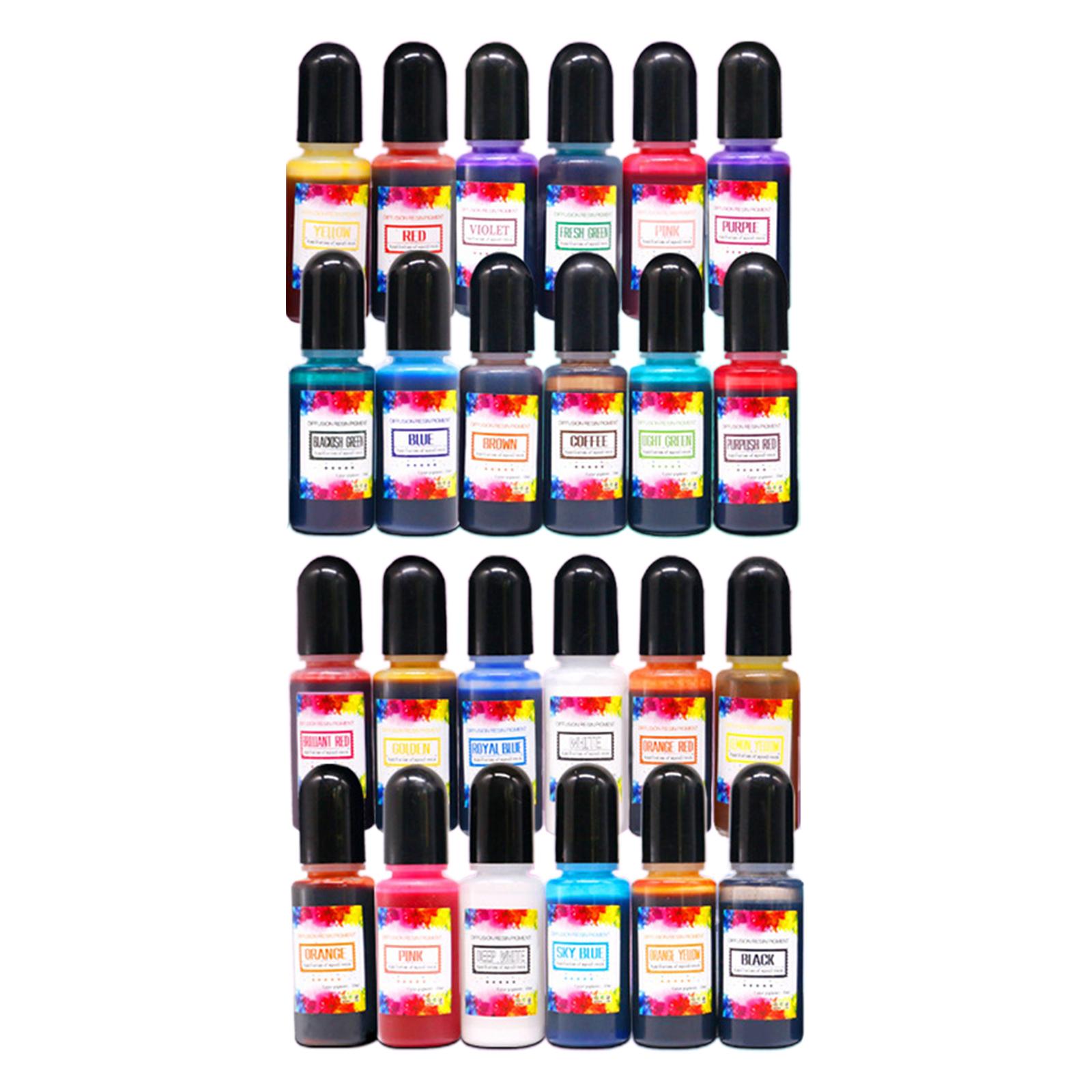 24Pcs Alcohol Inks Epoxy Resin - Resin Dye Alcohol avaliação e preço