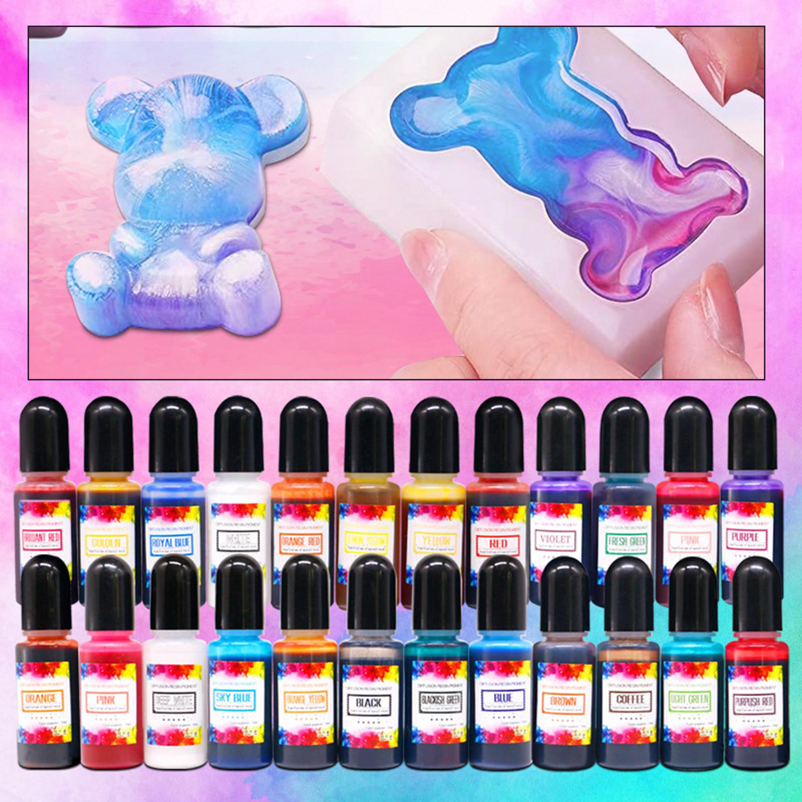 24Pcs Alcohol Inks Epoxy Resin - Resin Dye Alcohol avaliação e preço