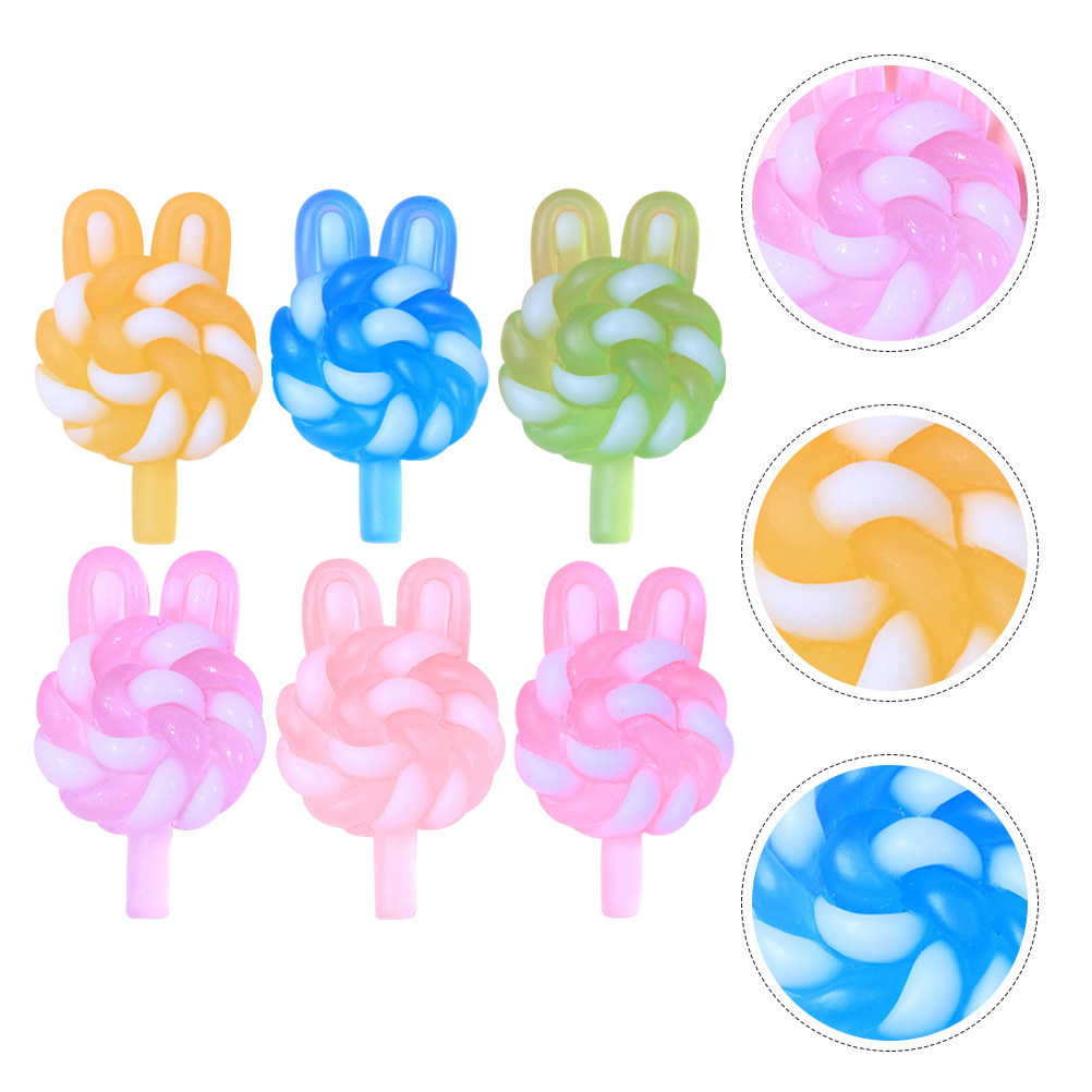 24Pcs Cute Cartoon Lollipop Ch - Resin Craft Supplies avaliação e preço