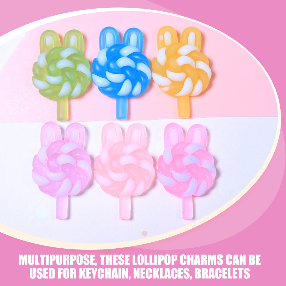 24Pcs Cute Cartoon Lollipop Ch - Resin Craft Supplies avaliação e preço