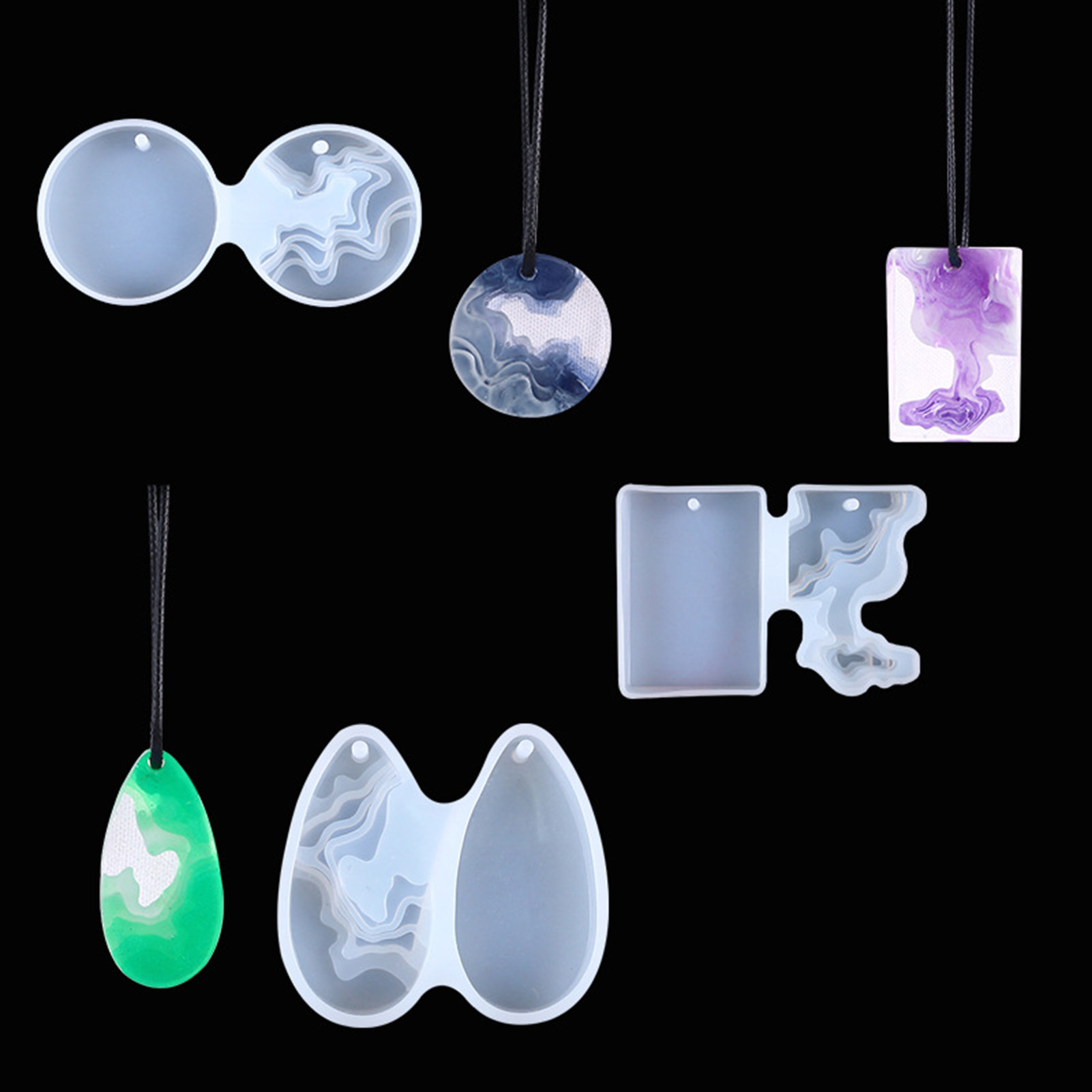 3pcs DIY Crystal Mold Set Roun - Geode Mold Silicone avaliação e preço