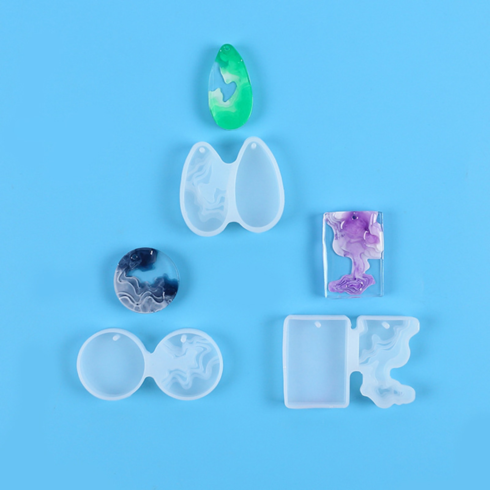3pcs DIY Crystal Mold Set Roun - Geode Mold Silicone avaliação e preço