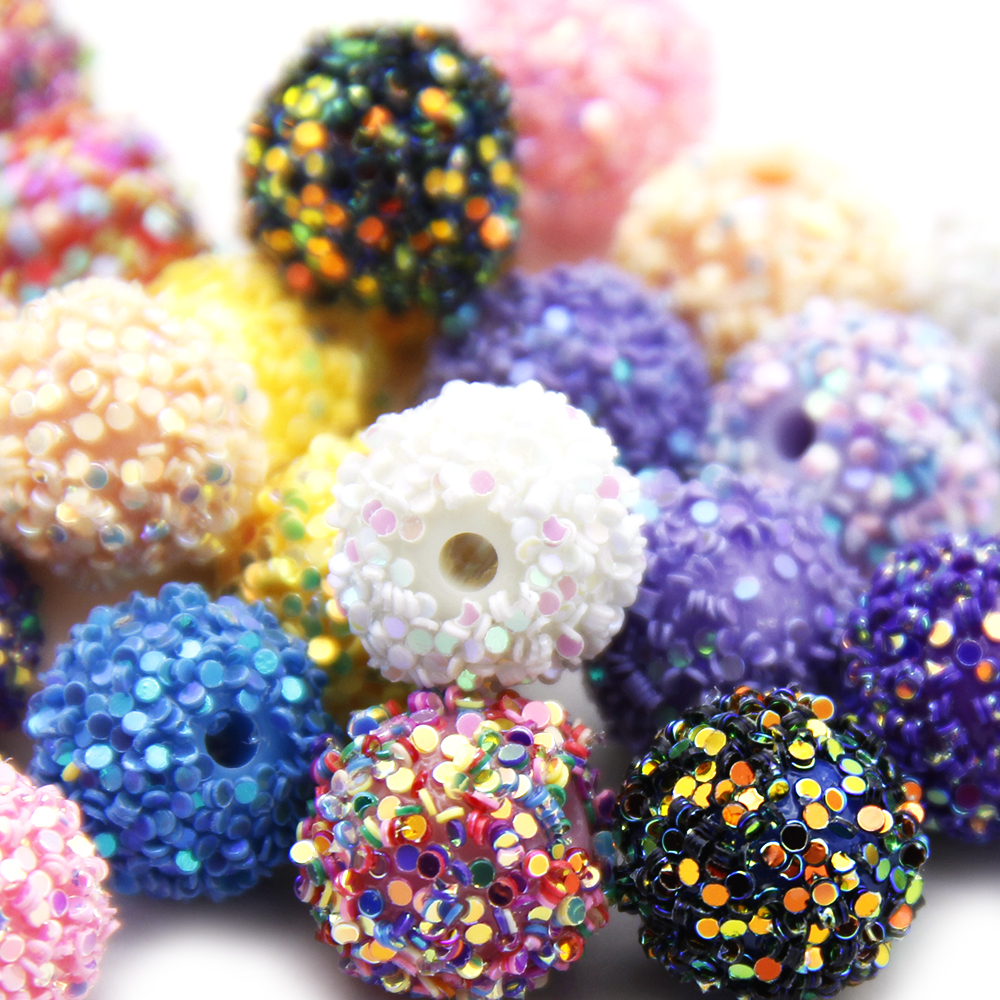 5pcs/pack Glitter Resin Beads, - Resin Glitter Pack avaliação e preço