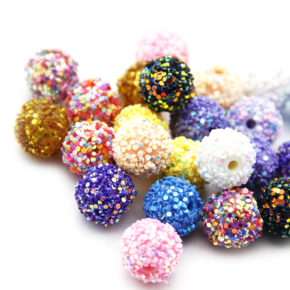 5pcs/pack Glitter Resin Beads, - Resin Glitter Pack avaliação e preço