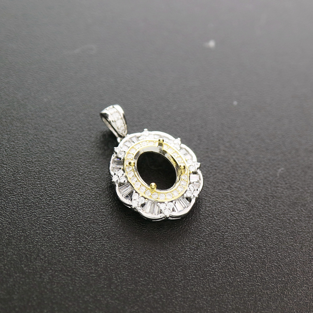 Multiple Size Oval Bezel Gold  - Bezels Set Pendant avaliação e preço