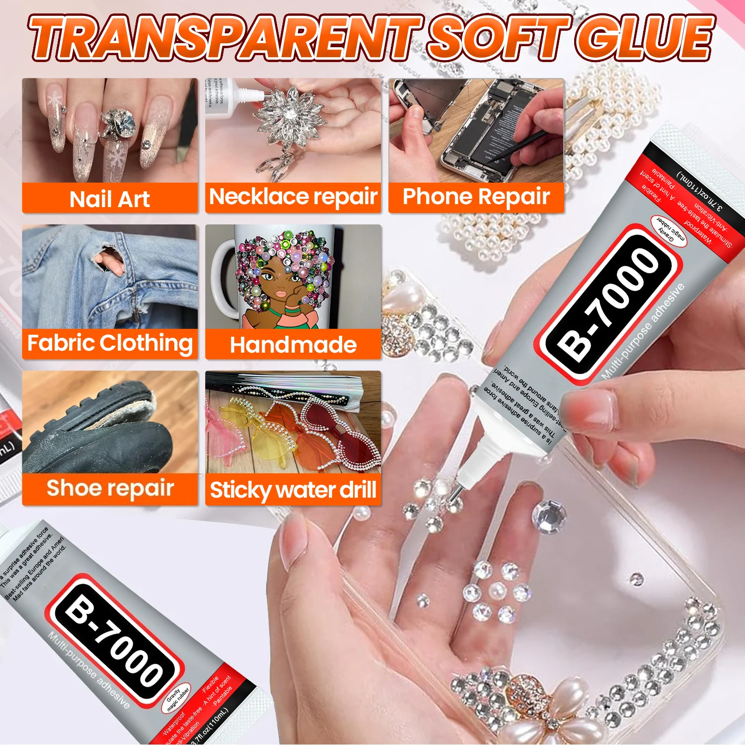 1-10Pcs B-7000 Super Glue Lool - Resin Craft Material avaliação e preço
