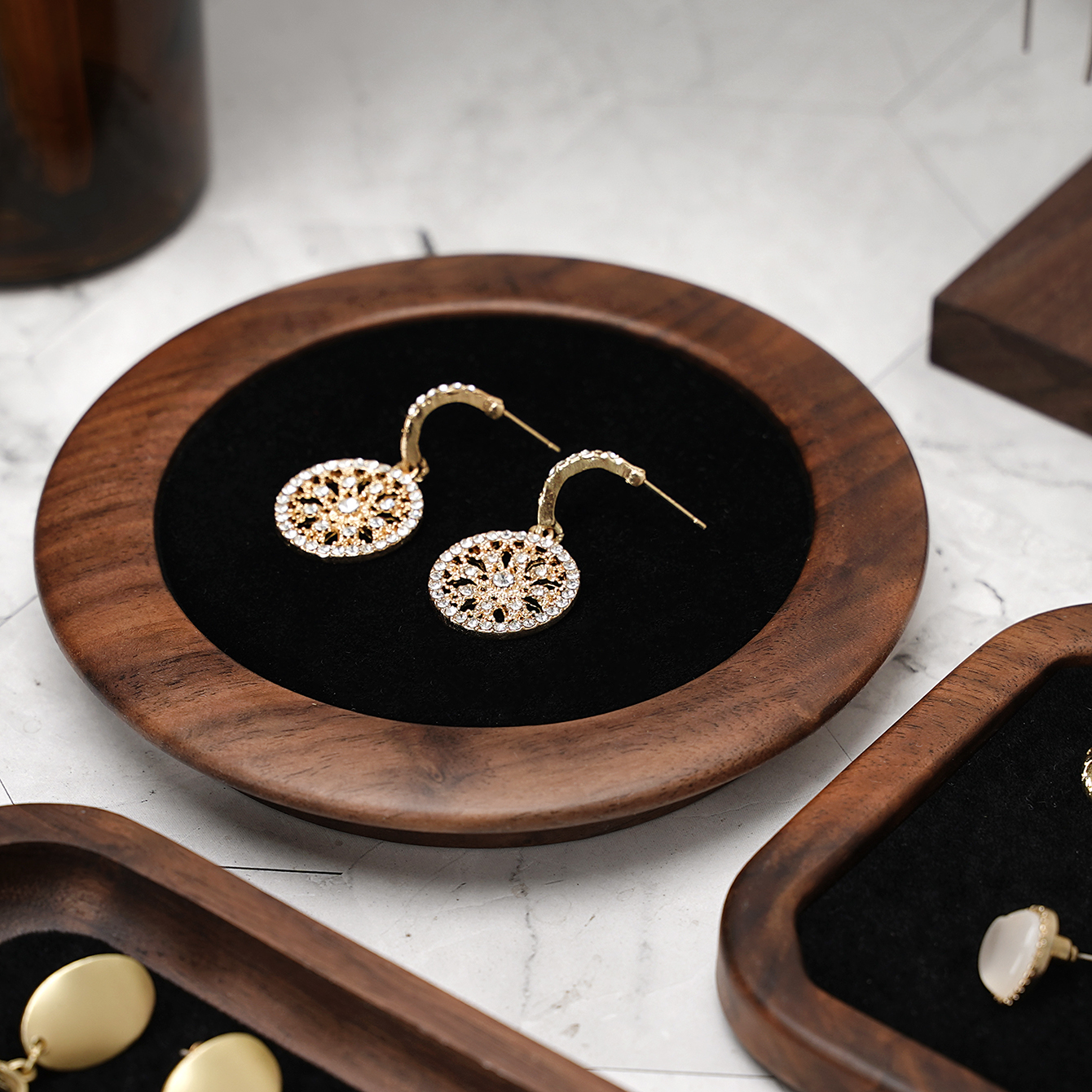 Solid Wood Jewelry Tray Bracel - Wood Ring Blank avaliação e preço