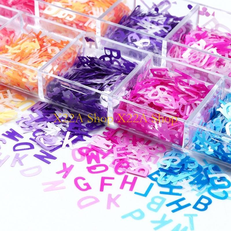 Unique 12Grids/Box English Let - Resin Glitter Pack avaliação e preço