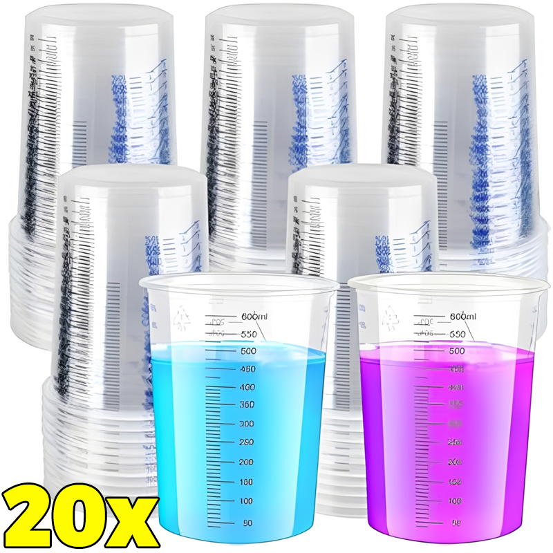 Transparent Plastic Measuring  - Mixing Cup Silicone avaliação e preço