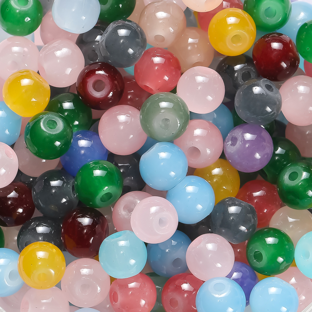 30/50pcs 6mm Glass Round Beads - Resin Craft Material avaliação e preço