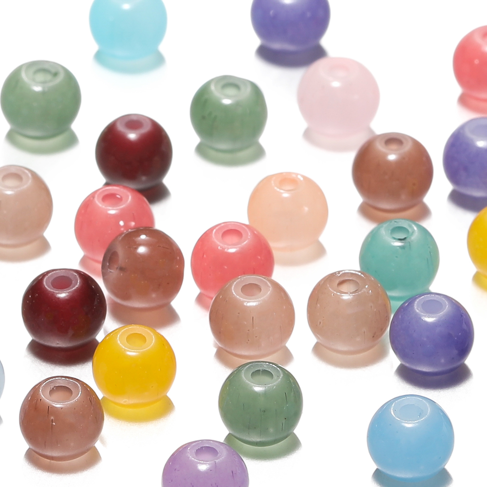 30/50pcs 6mm Glass Round Beads - Resin Craft Material avaliação e preço