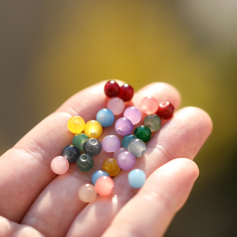 30/50pcs 6mm Glass Round Beads - Resin Craft Material avaliação e preço