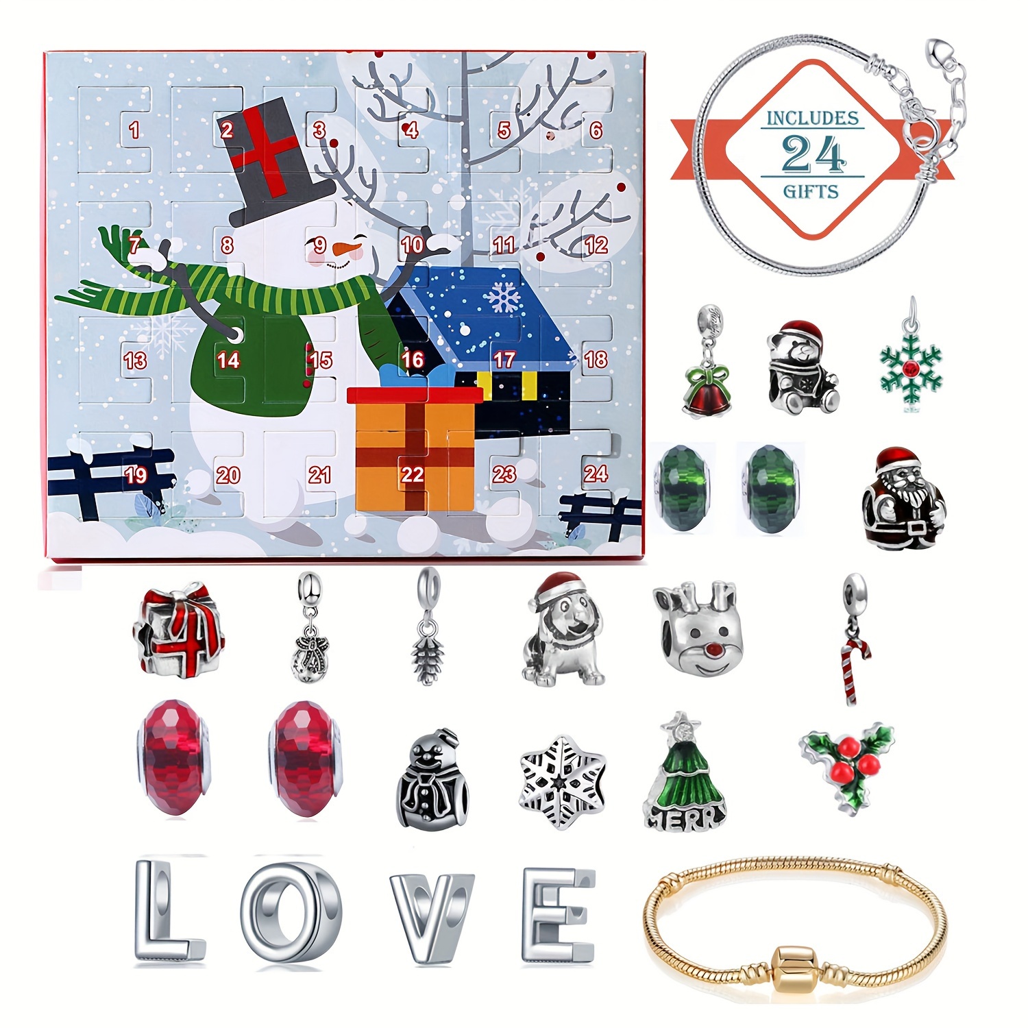 Snowman Christmas Advent Calen - Resin Jewelry Kit avaliação e preço
