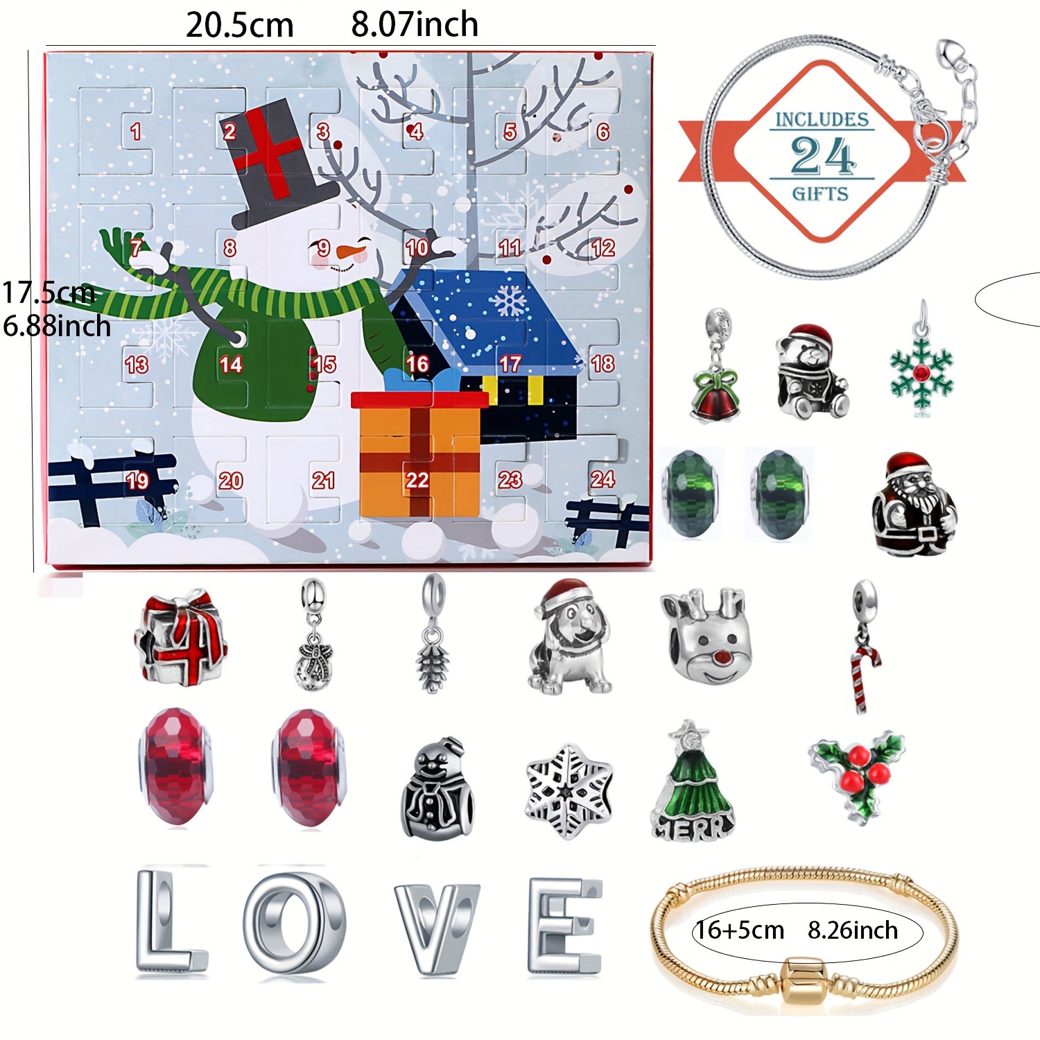 Snowman Christmas Advent Calen - Resin Jewelry Kit avaliação e preço