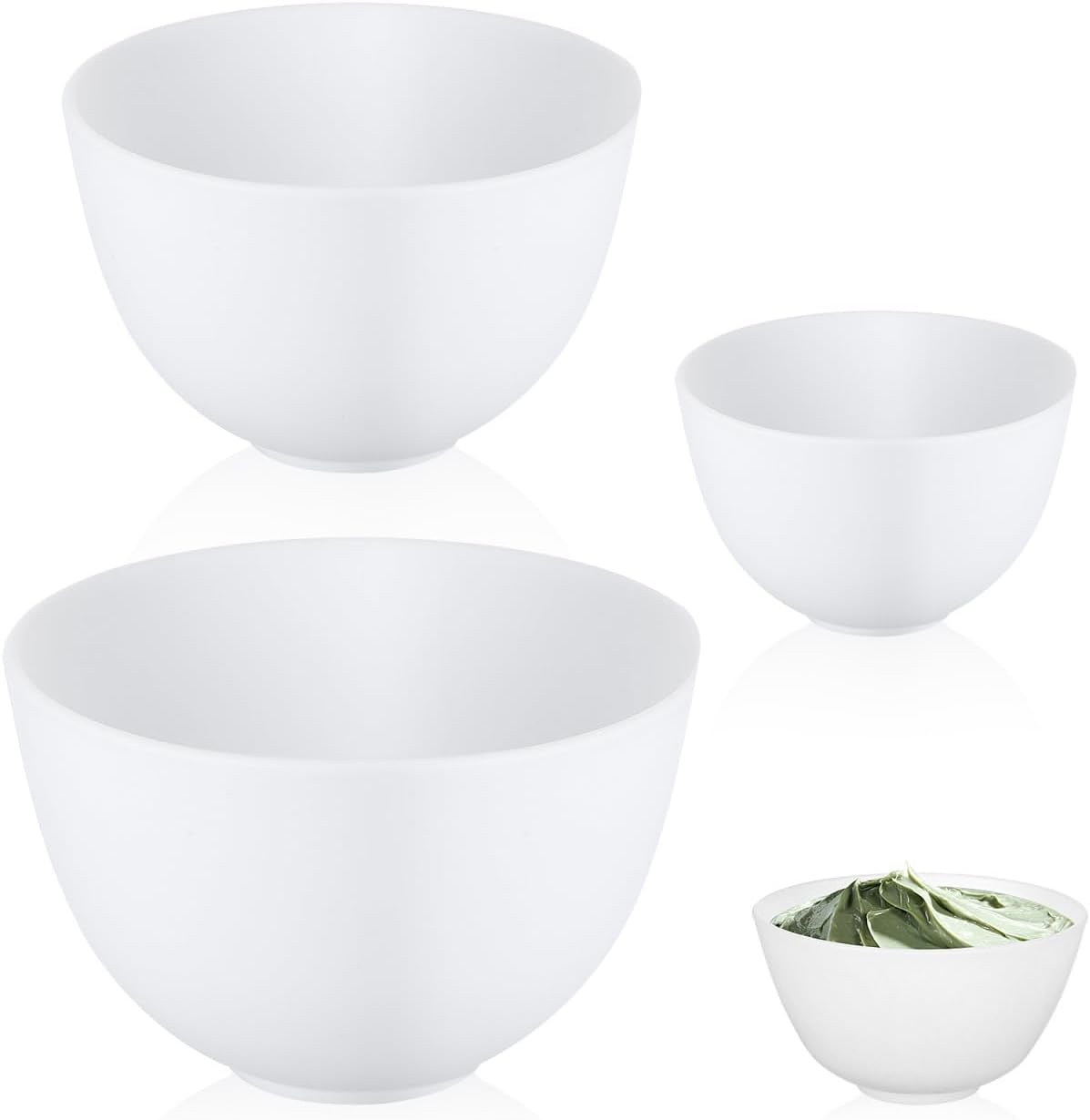 3pcs/set Silicone Bowls White  - Mixing Cup Silicone avaliação e preço