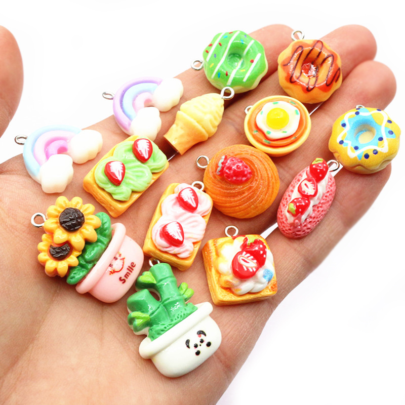 10pcs Mixed Colors Resin Cute  - Flower Preservation Resin avaliação e preço
