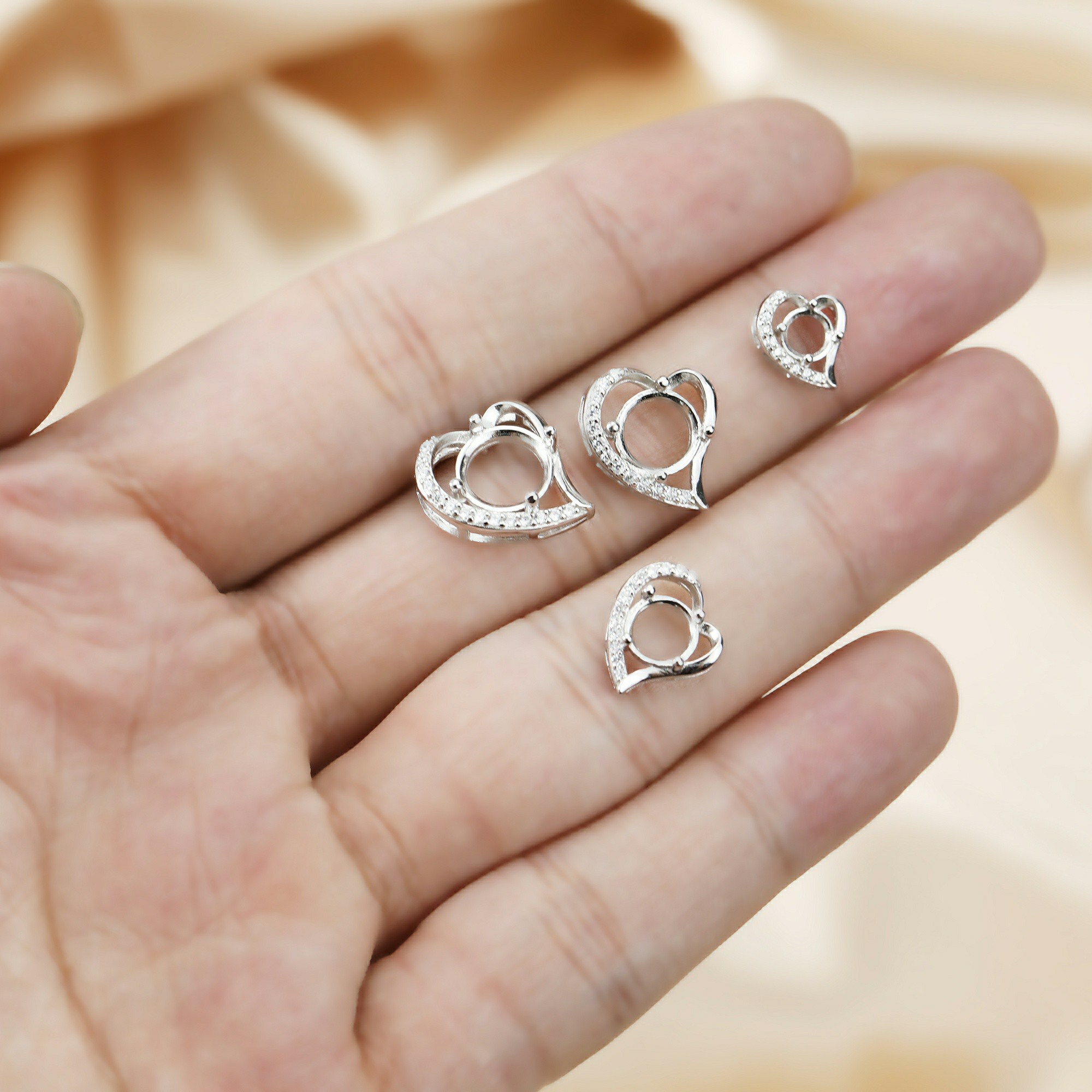 5-9MM Simple Round Bezel Gemst - Bezels Set Pendant avaliação e preço