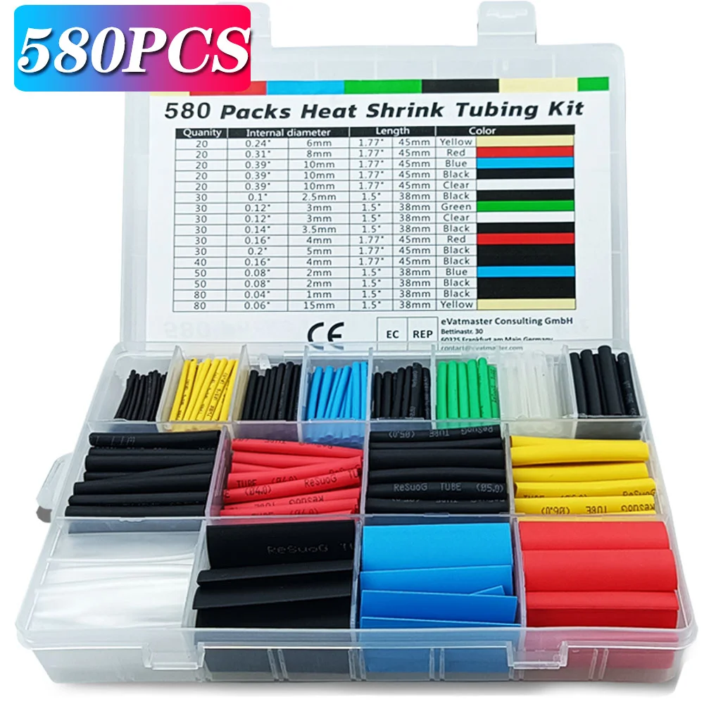 580/530/127PCS Heat Shrink Tub - Heat Gun Small avaliação e preço