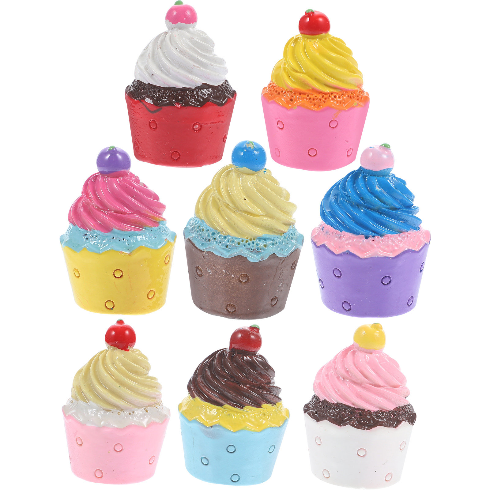 8Pcs Resin Simulated Cupcake D - Resin Craft Supplies avaliação e preço