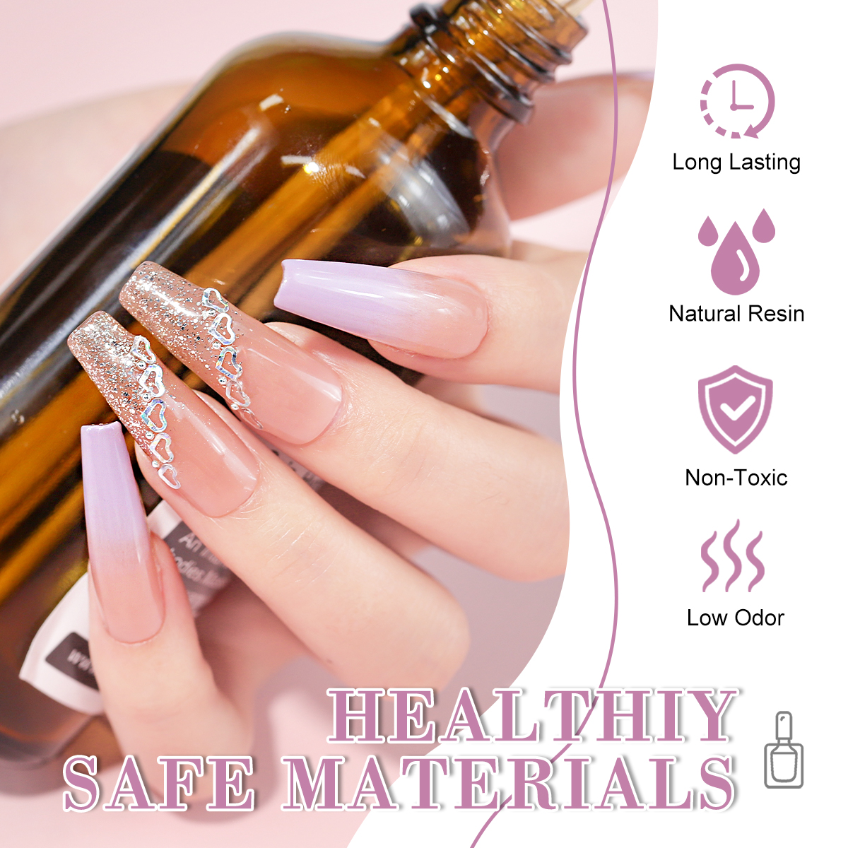 LIMEGIRL 18 PCS Gel Nail Polis - Resin Glitter Pack avaliação e preço