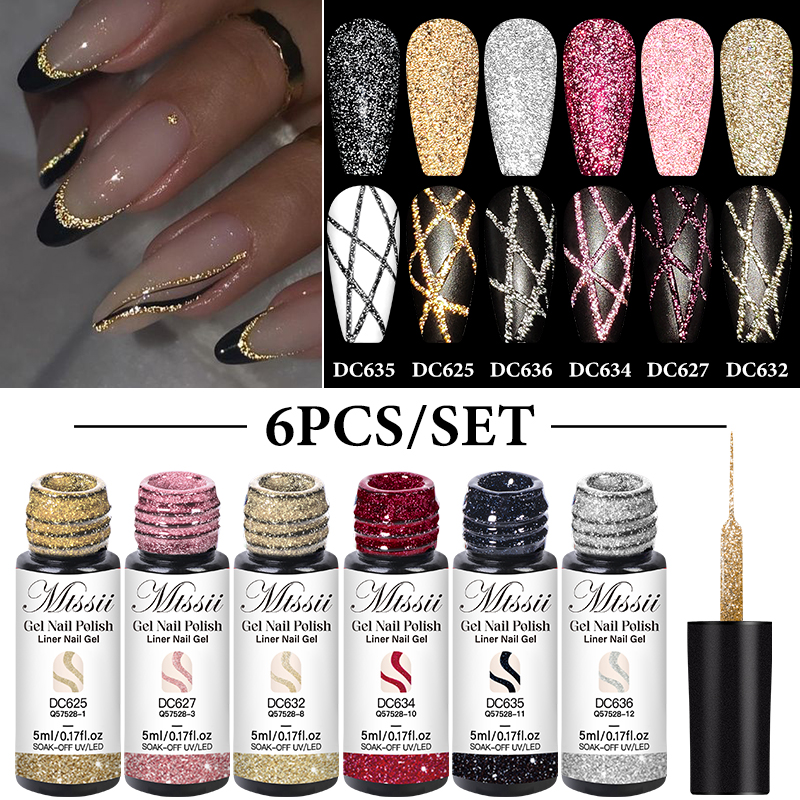 2/4/6pcs Reflective Glitter Li - Resin Glitter Pack avaliação e preço