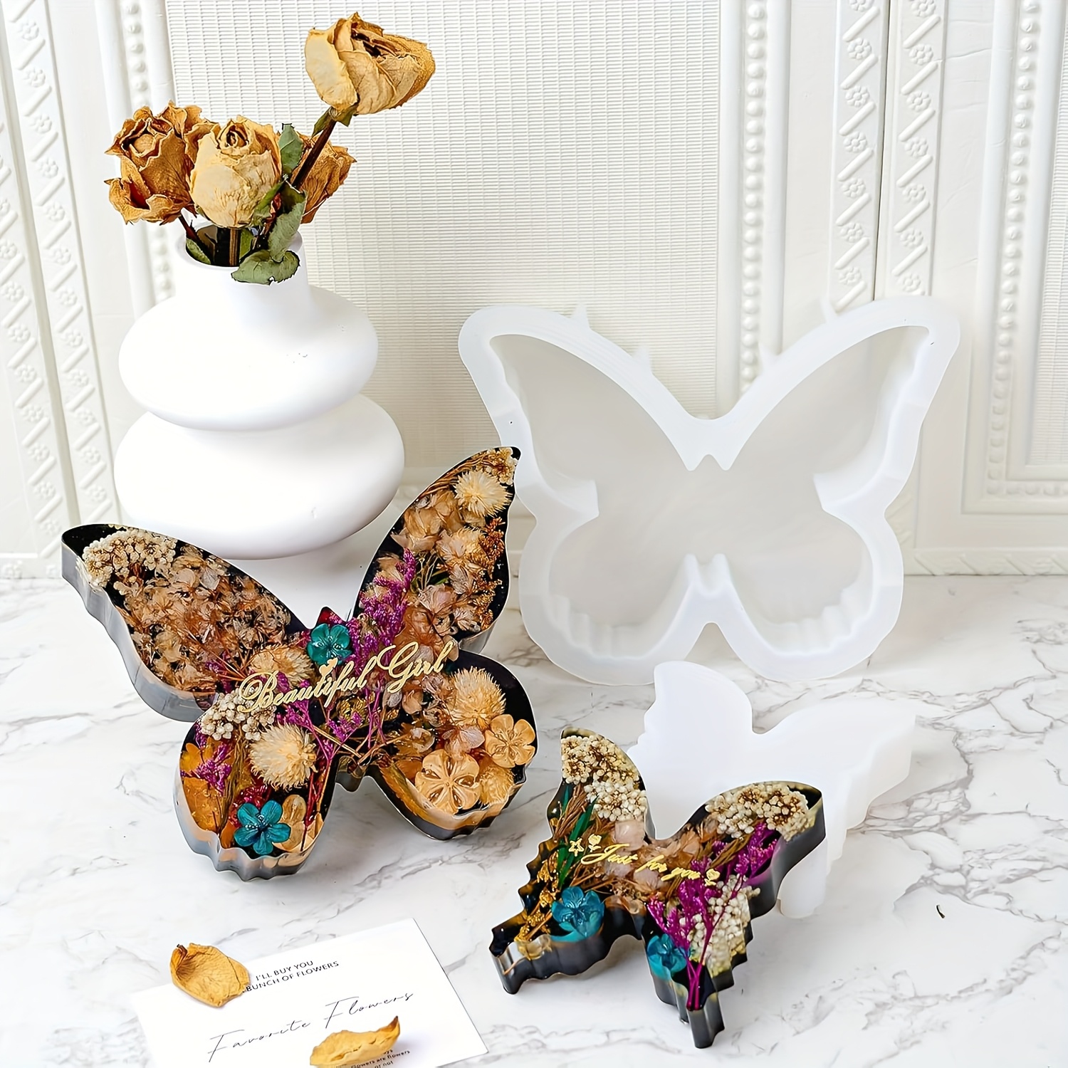 Two sizes of butterfly resin m - Flower Preservation Resin avaliação e preço