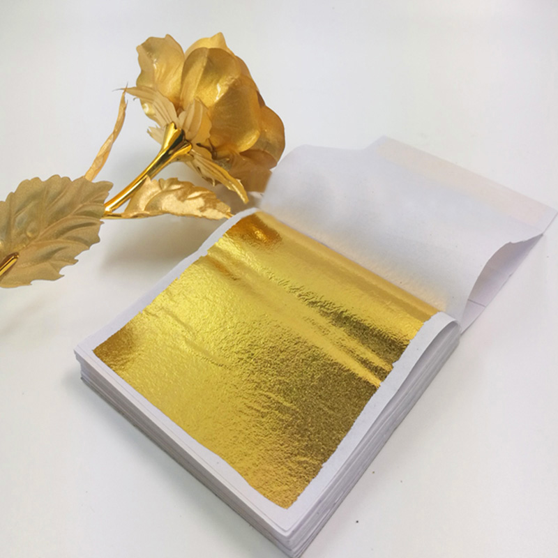 100pcs Imitation Gold Sliver L - Gold Foil Flakes avaliação e preço