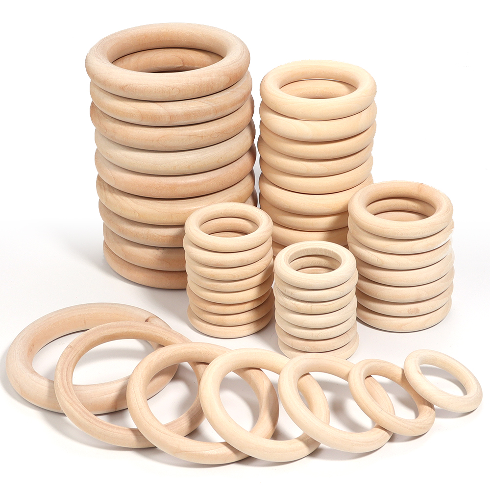 Unfinished Solid Wooden Rings  - Wood Ring Blank avaliação e preço