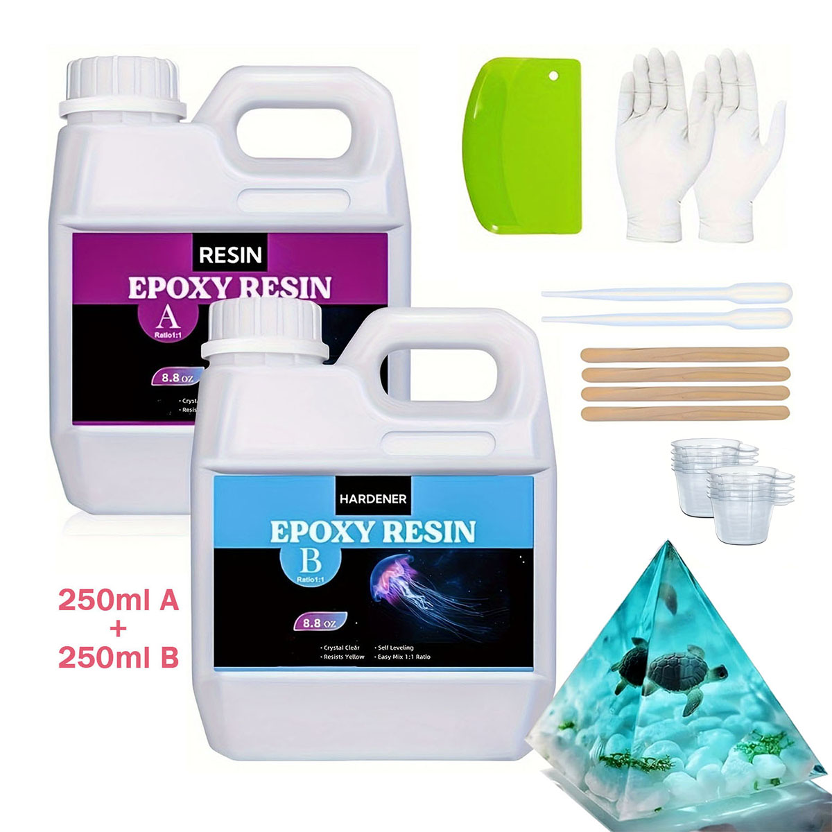 125ml/250ml Crystal Clear Cast - Resin Jewelry Kit avaliação e preço