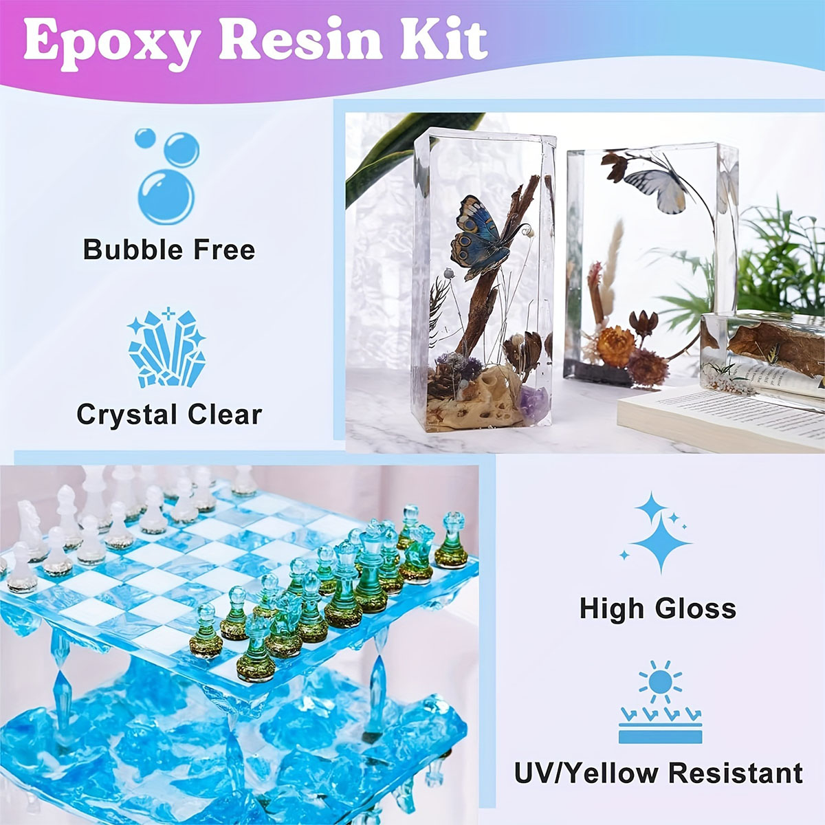 125ml/250ml Crystal Clear Cast - Resin Jewelry Kit avaliação e preço