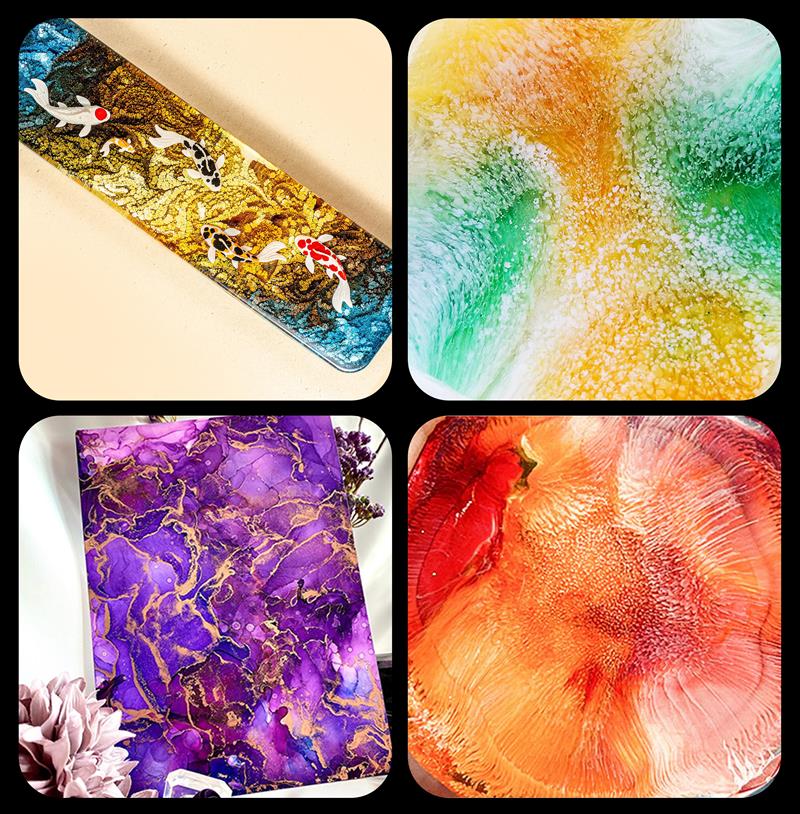 1 Set Art Ink Alcohol Epoxy Re - Resin Dye Alcohol avaliação e preço