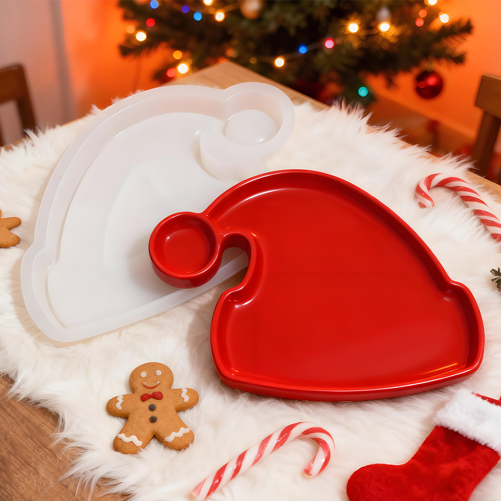 S0246 Christmas Tree Santa Hat - Serving Tray Mold avaliação e preço