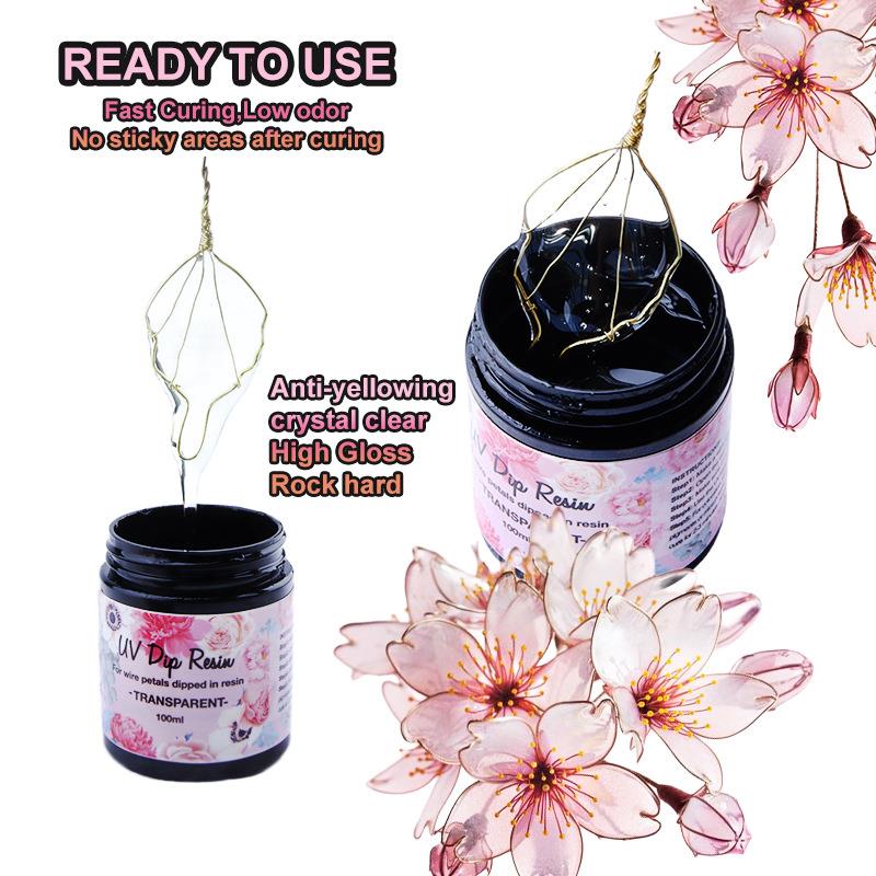 100ml UV DIP Resin Glue For Wi - Flower Preservation Resin avaliação e preço