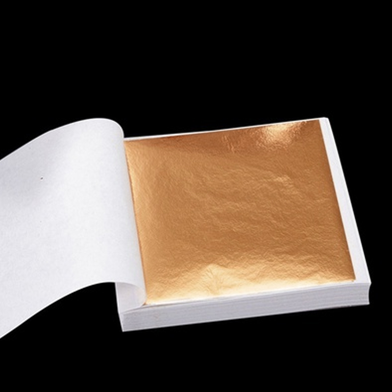 100pcs  Art Craft Design Paper - Gold Foil Flakes avaliação e preço