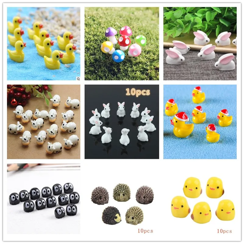 10Pcs/Hedgehog and Cows/Cute A - Terrarium Moss Art avaliação e preço
