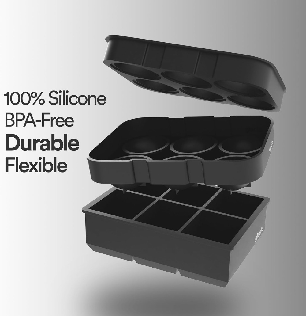 Silicone Ice Cube Trays – Larg - Silicone Mold Tray avaliação e preço