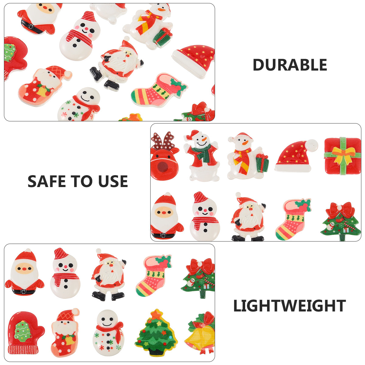 30Pcs Christmas Cartoon Resin  - Resin Craft Supplies avaliação e preço
