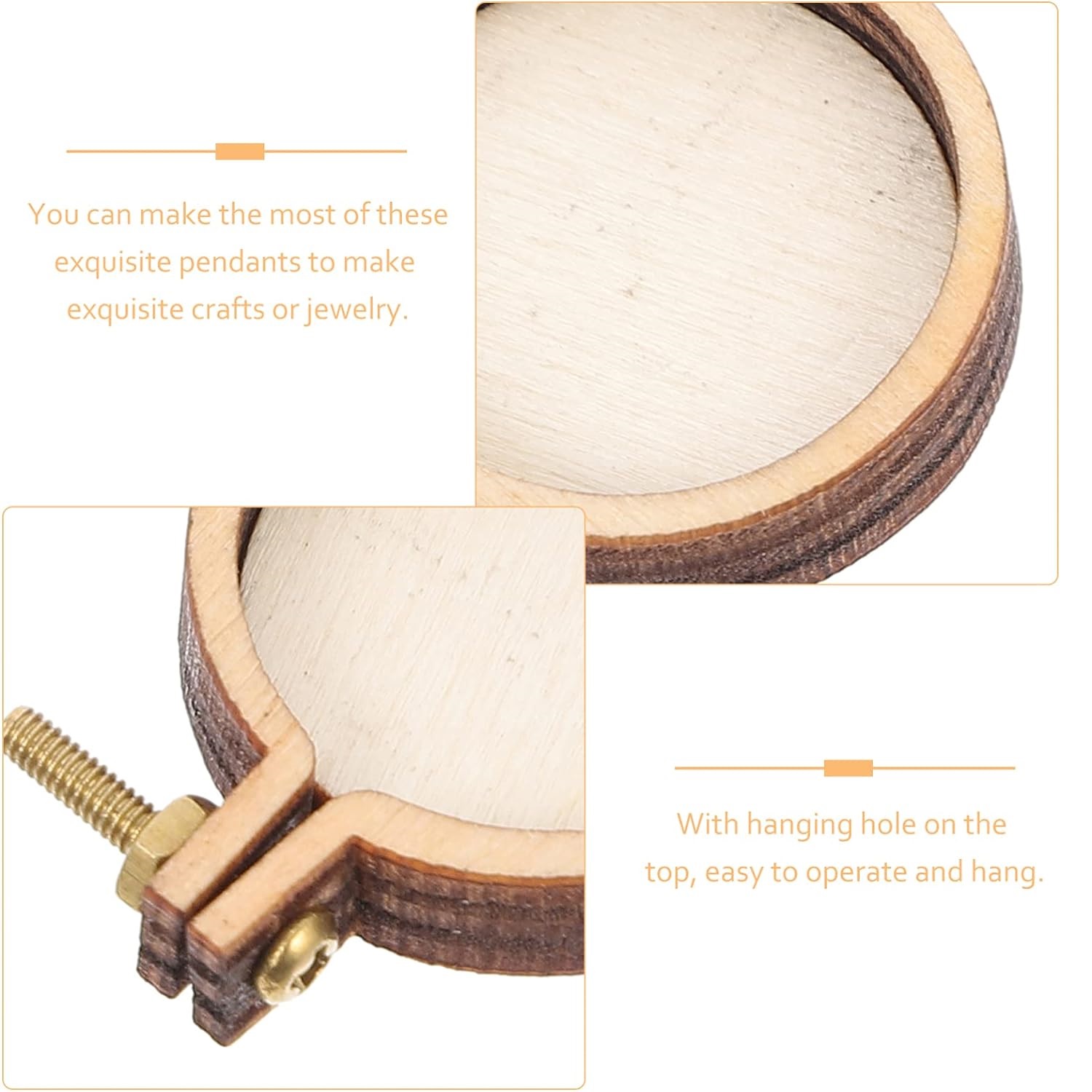 10PCS Mini Embroidery Hoop Woo - Wood Ring Blank avaliação e preço