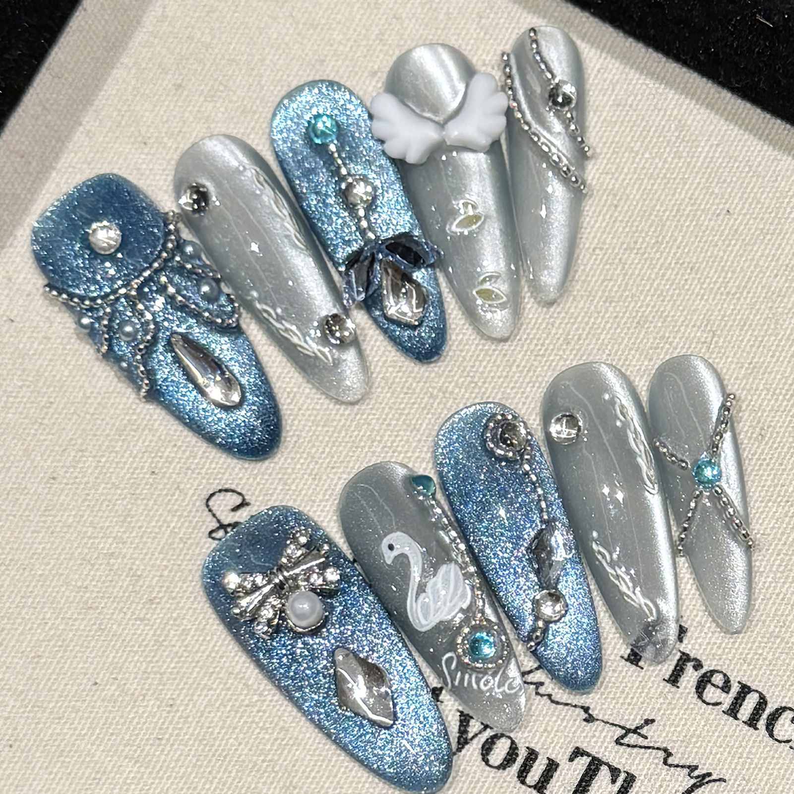 10Pcs White Swan Handmade Fals - Resin Craft Material avaliação e preço
