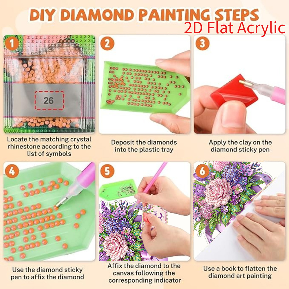 2D Flat Acrylic, 5D DIY Diamon - Resin Craft For Beginners avaliação e preço
