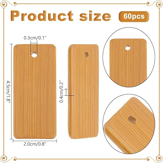 50pcs Wooden Tags Key Ring Bla - Wood Ring Blank avaliação e preço