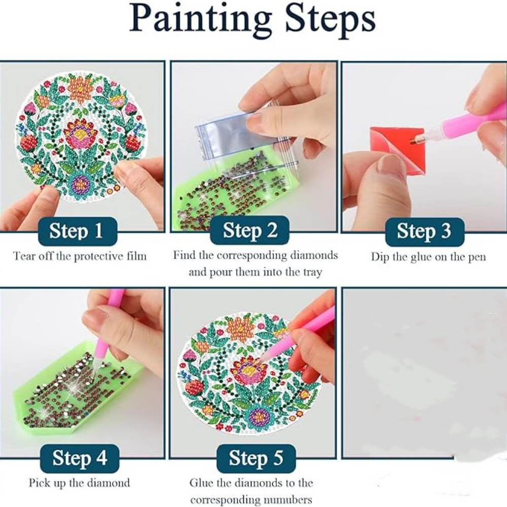 8-piece set/Diamond painting c - Resin Craft Kit avaliação e preço